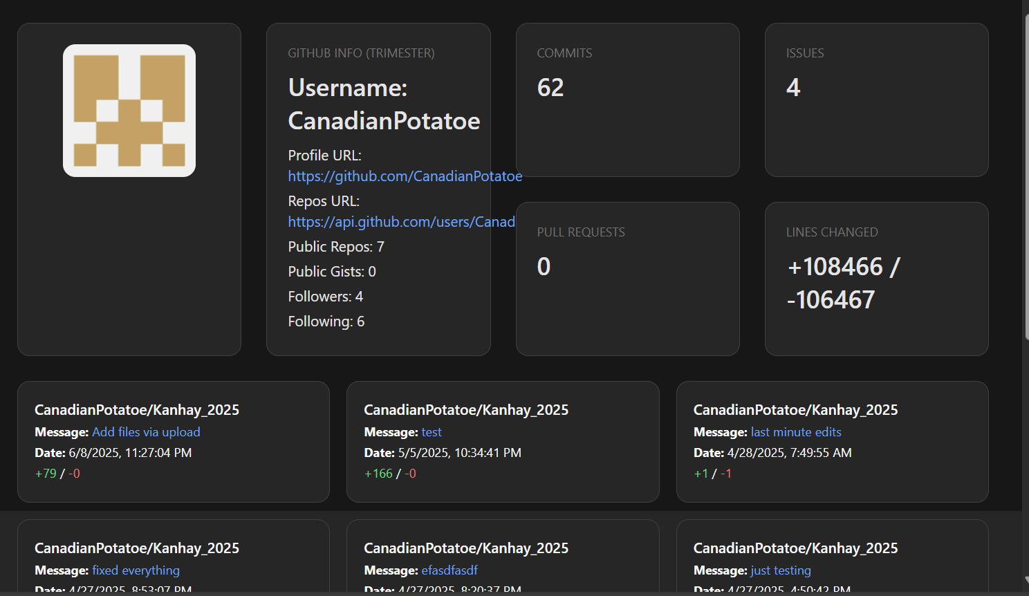 Commit Activity Overview
